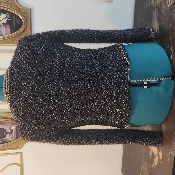 Leshop Black and Gold Tweed Blazer - Picture 2 of 4